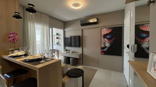 Bauru Apartment | Edifício RED - área gourmet com piscina no Terraço