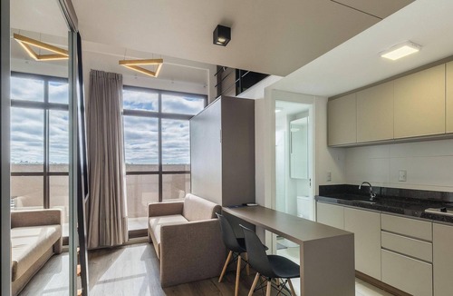 Mossungue Apartment | Estúdio Moderno com Churrasqueira e Garagem ECO1110