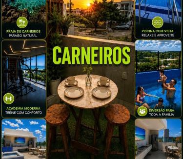 Praia dos Carneiros House | Flat,área nobre com kit turista free em carneiros - 3 min da praia