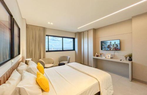 Jardim dos Estados Apartment | Flat de Luxo com Quarto Privativo 22º Andar no Vertigo