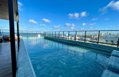 Jardim Oceania Apartment | Flat no Bessa a 50m do mar - Rooftop com vista - Recepção 24h