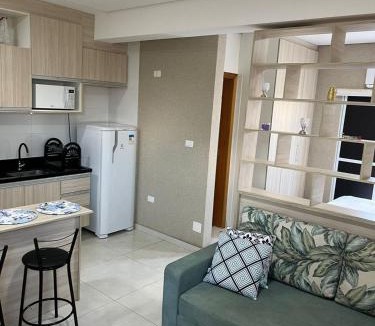 Olimpia Apartment | Flat Novo em Olímpia com Churrasqueira e Varanda privativa