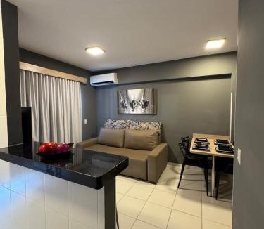 Pousada do Rio Quente Apartment | Flat Veredas 305 com ar condicionado sala - 300 metros do Hot Park