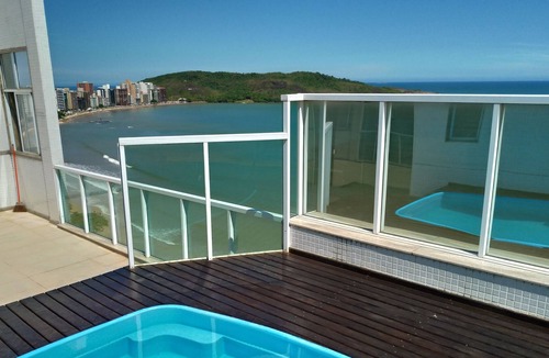 Praia do Morro Apartment | Front Coverage w / pool and barbecue