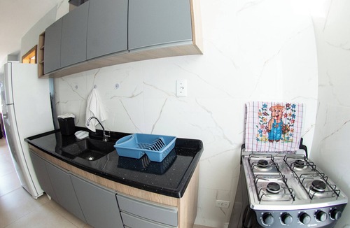 Itapoa Apartment | Furnished apartment with 2 bedrooms, 200m from the beach, air conditioning, wi-fi.