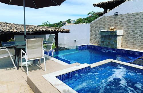 Alto de Buzios House | Geribá - piscina de vidro com hidromassagem - 12 pessoas