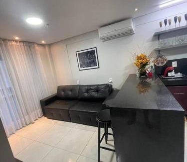 Jardim Goias Apartment | H-Flat Mobiliado com Garagem, 290m do Parque Flamboyant, Mínimo 2 Noites