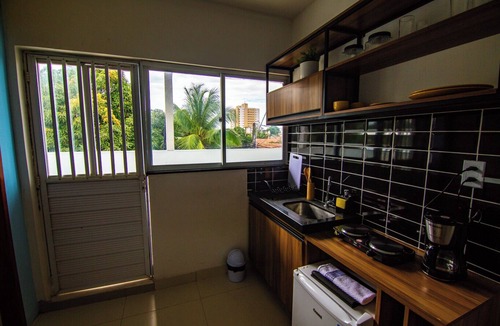 Sao Luis Apartment | Loft c varanda e pisc bem localizado a 7min do mar