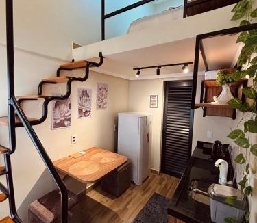 Santa Cruz Apartment | LOFT SMART, MINI-CASA, colchões com massagem, mobiliado e aconchegante