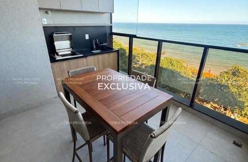 Anchieta Apartment | Luxo à Beira Mar com 3 suites e varanda Goumert com churrasqueira vista para o mar
