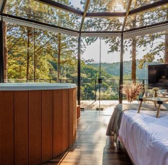 Pomerode Ski Chalet | Maravilhosa Cabana de Vidro de Luxo na Natureza