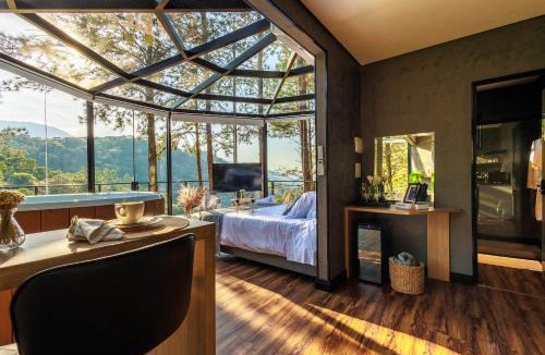 Pomerode Ski Chalet | Maravilhosa Cabana de Vidro de Luxo na Natureza