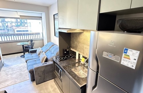 Sao Paulo Apartment | New and equipped studio | Close to the subway, ideal for couples and executives