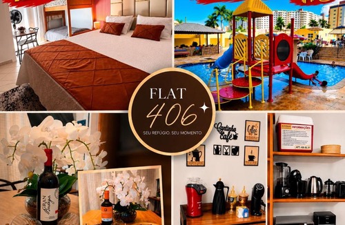 Do Turista Apartment | Parque Aquático termal centro Turista 1 Flat para 6 mais garagem grátis