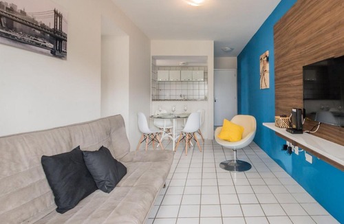 Boa Viagem Apartment | PIP201 Agradável flat com varanda em Boa Viagem, próximo Shopping Recife