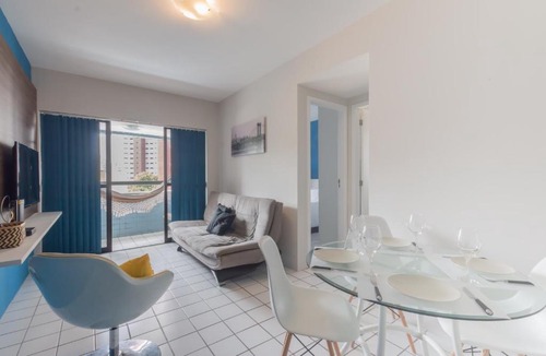 Boa Viagem Apartment | PIP201 Agradável flat com varanda em Boa Viagem, próximo Shopping Recife