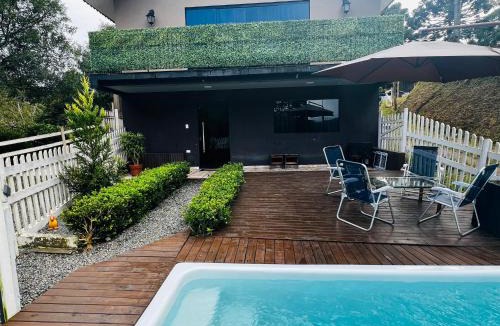 Quatro Barras House | Pousada Reserva Verde com piscina privada com vista para a serra Studio térreo