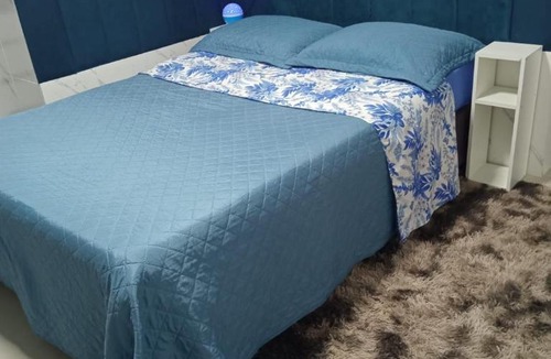Capao da Canoa House | QUARTO AZUL com cozinha e piscina só sua