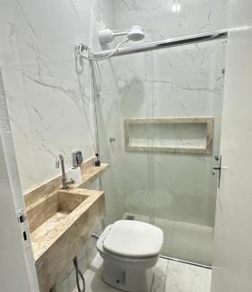 Sao Jose do Rio Preto House | Quarto com banheiro