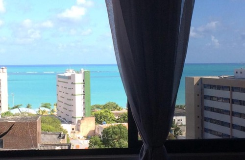 Ponta Verde Apartment | QUARTO/SALA COM VISTA P/O MAR DE PAJUÇARA