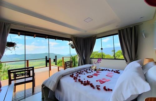 Santo Amaro da Imperatriz Apartment | Recanto Pôr do Sol com Hido e lareira