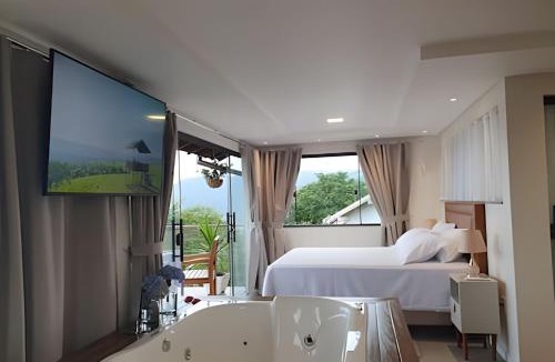 Santo Amaro da Imperatriz Apartment | Recanto Pôr do Sol com Hido e lareira