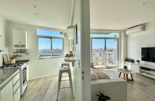 Chacarita Apartment | Skyline 20th floor! Pasos de Palermo 2 BR amenities. Movistar stadium.