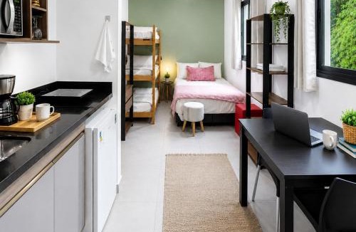 Sao Carlos Apartment | Studio Celena-Casais Grupos - Ar- Piscina- Até 5