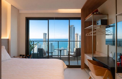 Meireles Apartment | Studio Duna | 25th floor | Meireles | with Rooftop and Restaurant | 350m from the Beach