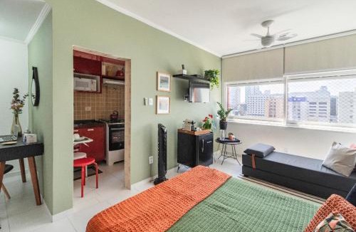 Gonzaga Apartment | Studio Gonzaga 1 Quadra da Praia