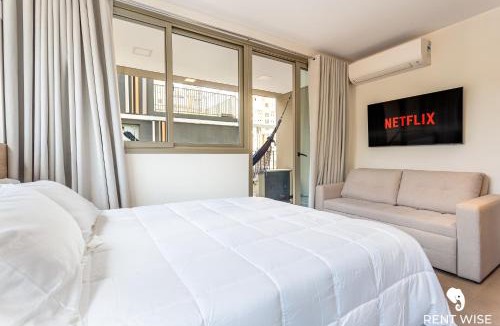 Cerqueira Cesar Apartment | Studio Luxo- Academia, Coworking & Piscina-Jardins