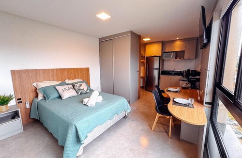 Santa Terezinha Apartment | Studio Moderno c/Piscina e Garagem