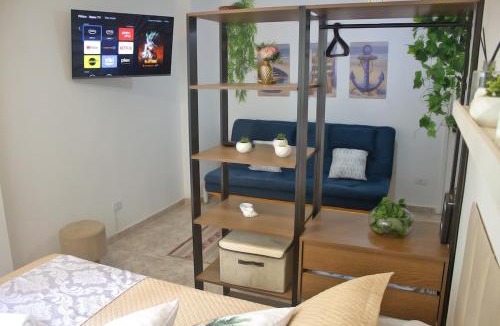 Aparecida Apartment | Studio pé na areia Santos -Wifi rápido - vaga rotativa