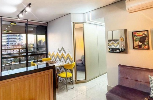 Jardim dos Estados Apartment | Studio Pantanal Comodidade e localização em prédio de luxo