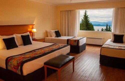 San Carlos de Bariloche Hotel | Triple Lake View Stay | Free Breakfast & Onsite Spa | 0.3 Mi to Playa Melipal