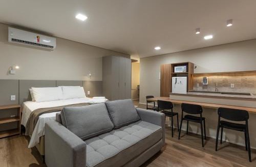 Brasilia Apartment | VILLA BSB Studios modernos e confortáveis no Sudoeste próximo ao Parque da Cidade até 4 pessoas
