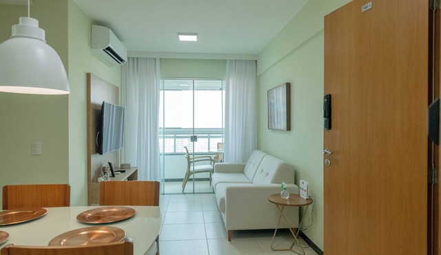 1801 Luxury Flat 2 Bedrooms/1 Suite near Cebrom and Araújo Jorge Hospital