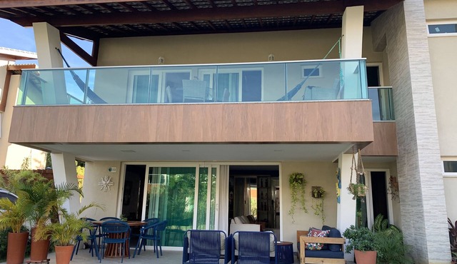A beautifully decorated, airy house right on the beach.