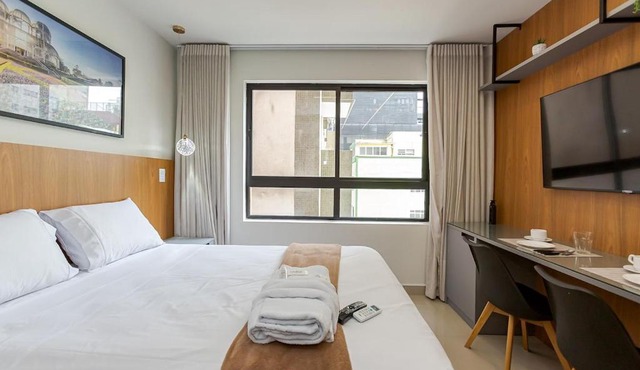 Apartamento 312 - MUV · Studio p/2 no Centro | A/C, Academia & Co-Working