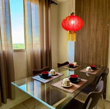 Apartamento com piscina e Toque Samurai