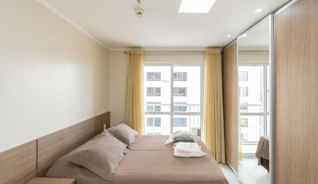 Apartamento de 1 quarto - Edifício Metropolitan Barcelona - JARDIM GOIAS - Wi-fi - Garagem - MB1307B