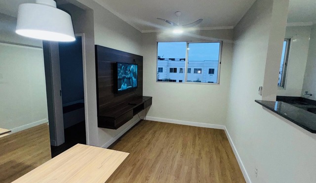 Apartment with 2 bedrooms, 2 bathrooms, TV, Wi-Fi, garage, 24-hour concierge and security.