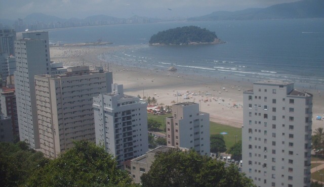 Apt fte beach with panoramic view, 2 bedrooms, Wi-Fi, Aparecida Beach (channel 5)