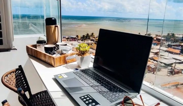 Apto com Varanda, Vista e Piscina em Maragogi
