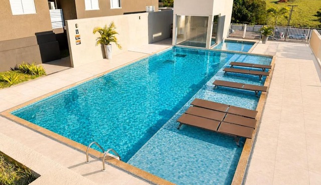 Apto com piscina + ar cond+ espaço home office
