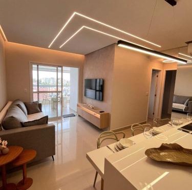 Apto em Bertioga com AC e Wi-Fi - 300m da praia