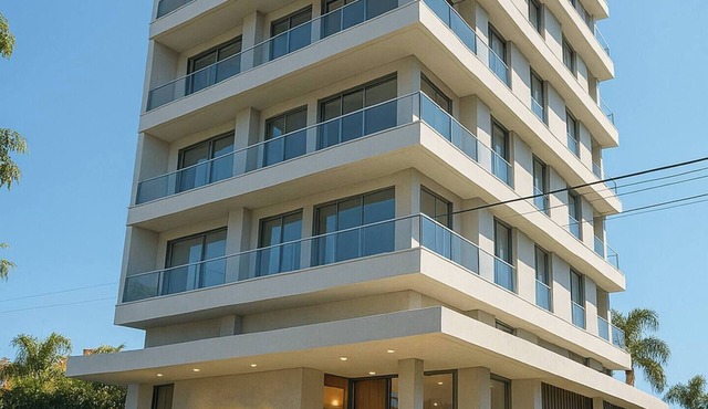 Area Green: Modern apartment with swimming pool, gym and barbecue area