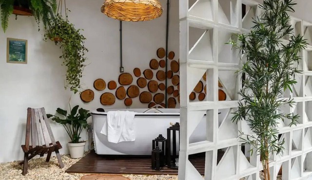 Balinesa Cabana Meio uma Floresta Encantada!