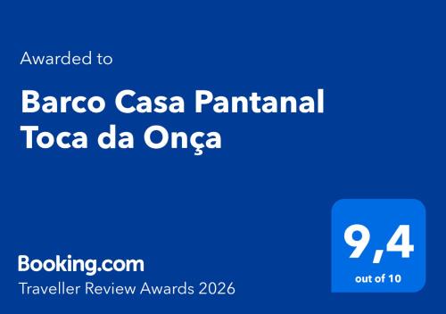 Barco Casa Pantanal Toca da Onça