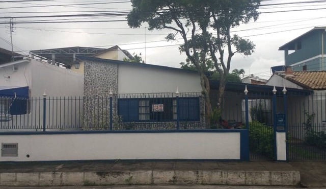 Beach house in the city center, surrounded by fruit trees and a grassy backyard.